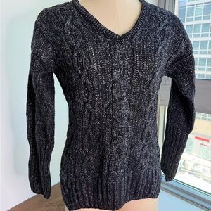 Topshop Black Sparkly Knit Sweater